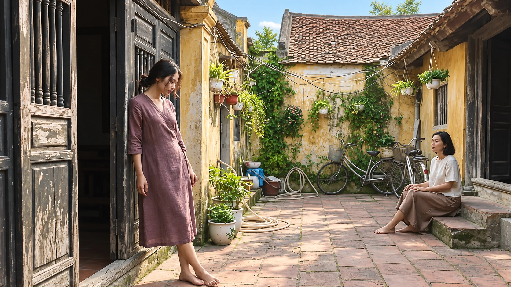 Courtyard, late — Old quarter, Ha Noi